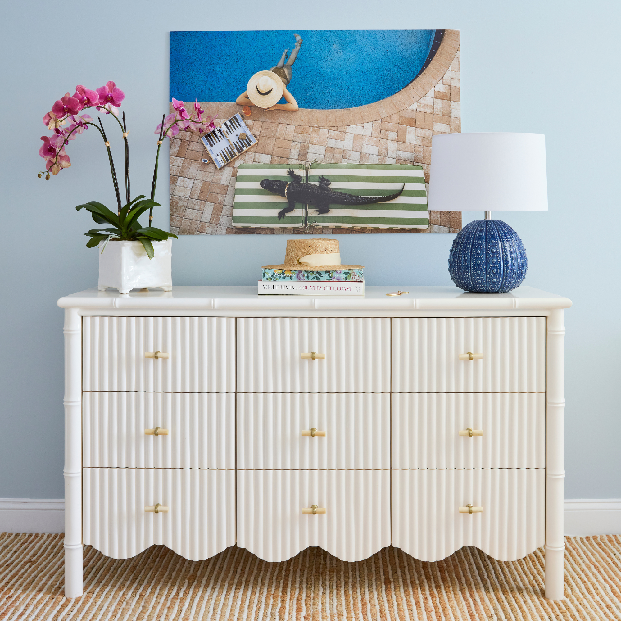 Drew's Rattan Dresser 60" - Custom Color