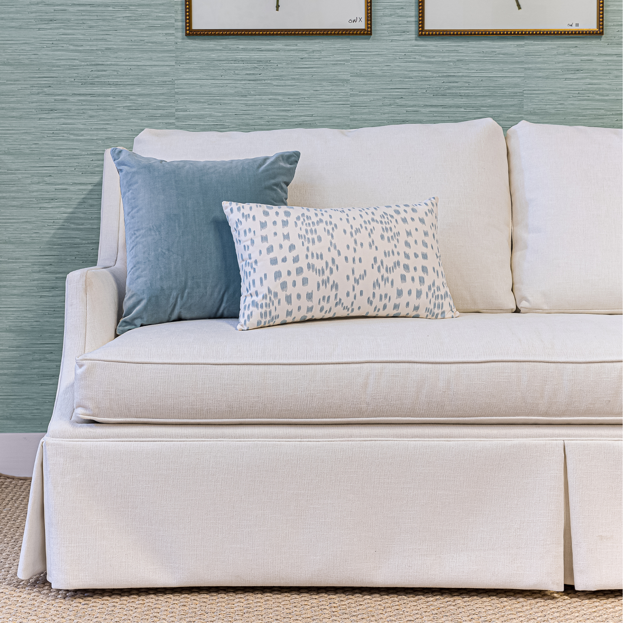 Signature French Blue Les Touches Lumbar Pillow