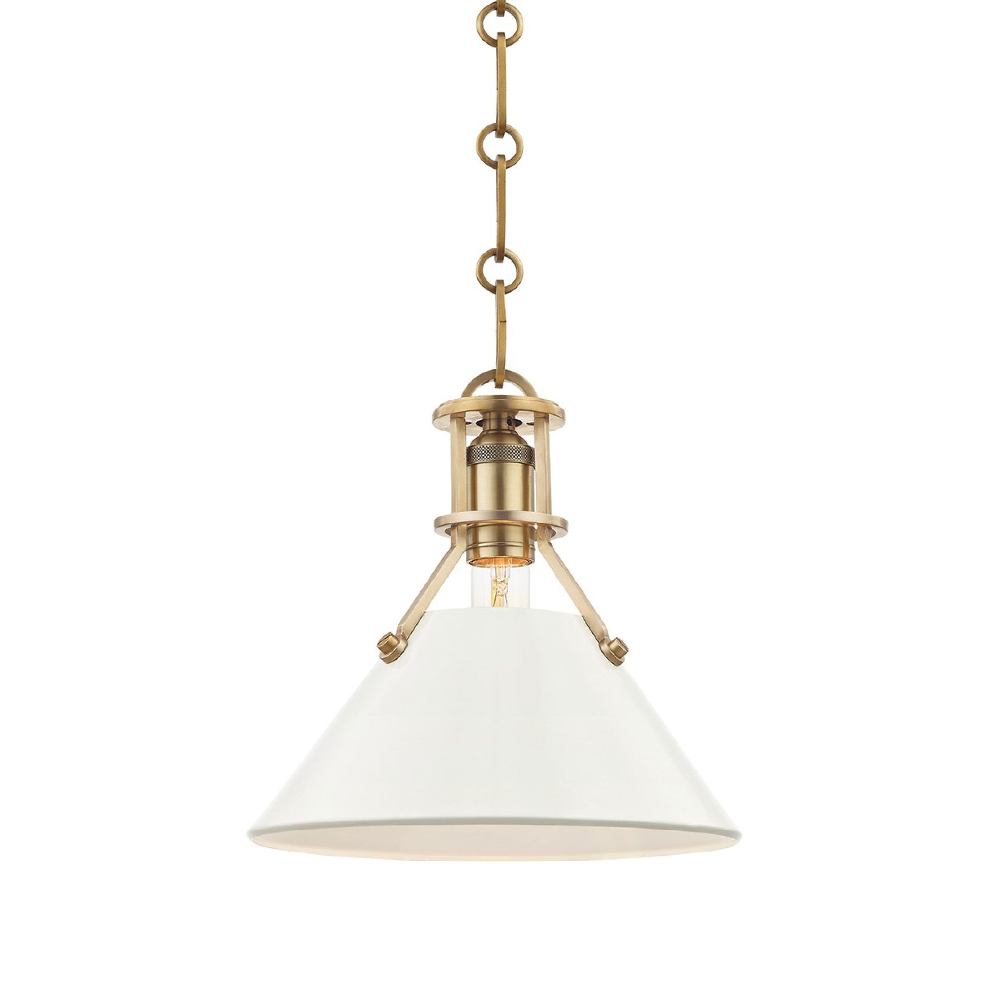 Painted No.2 Pendant in White