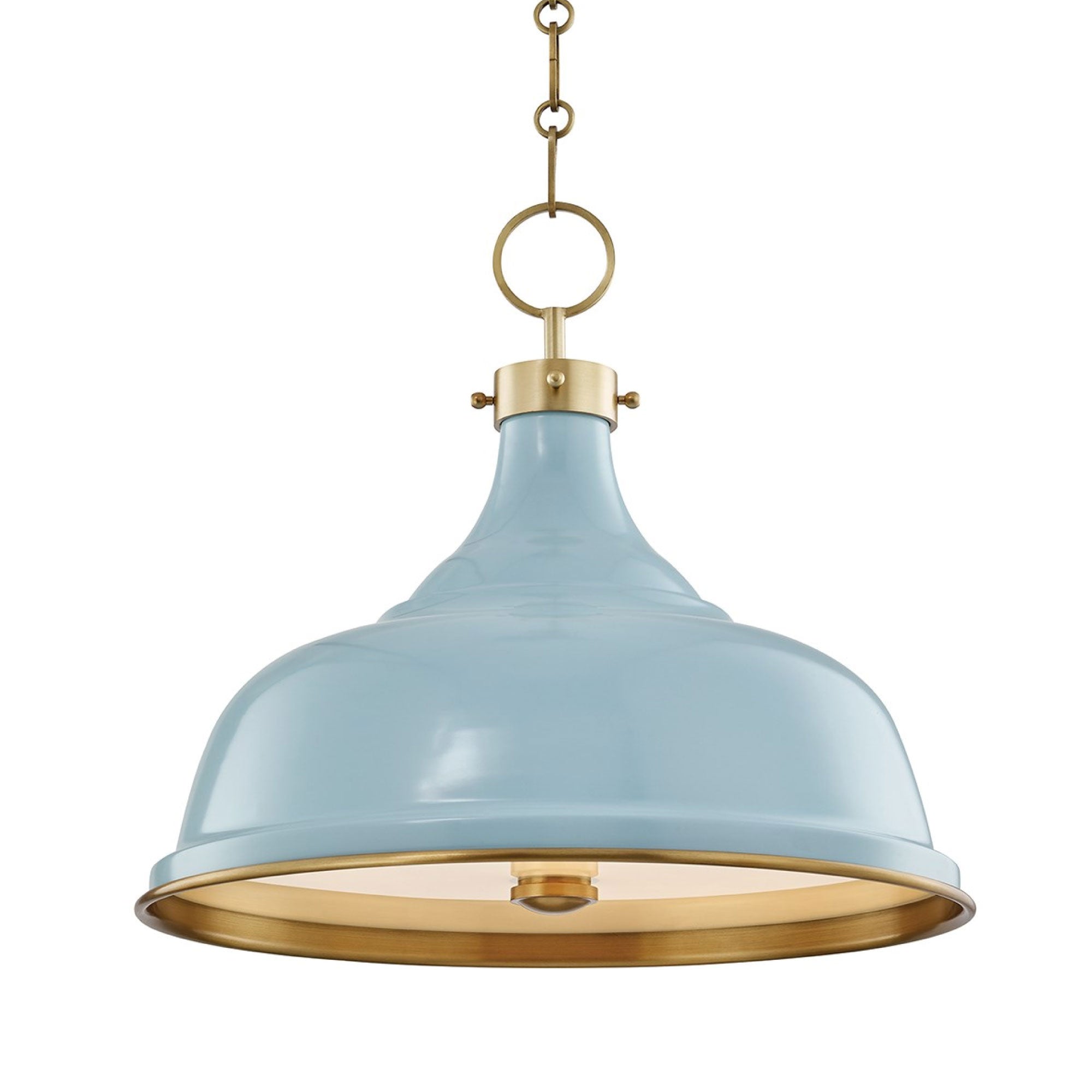 Painted No.1 Pendant in Blue