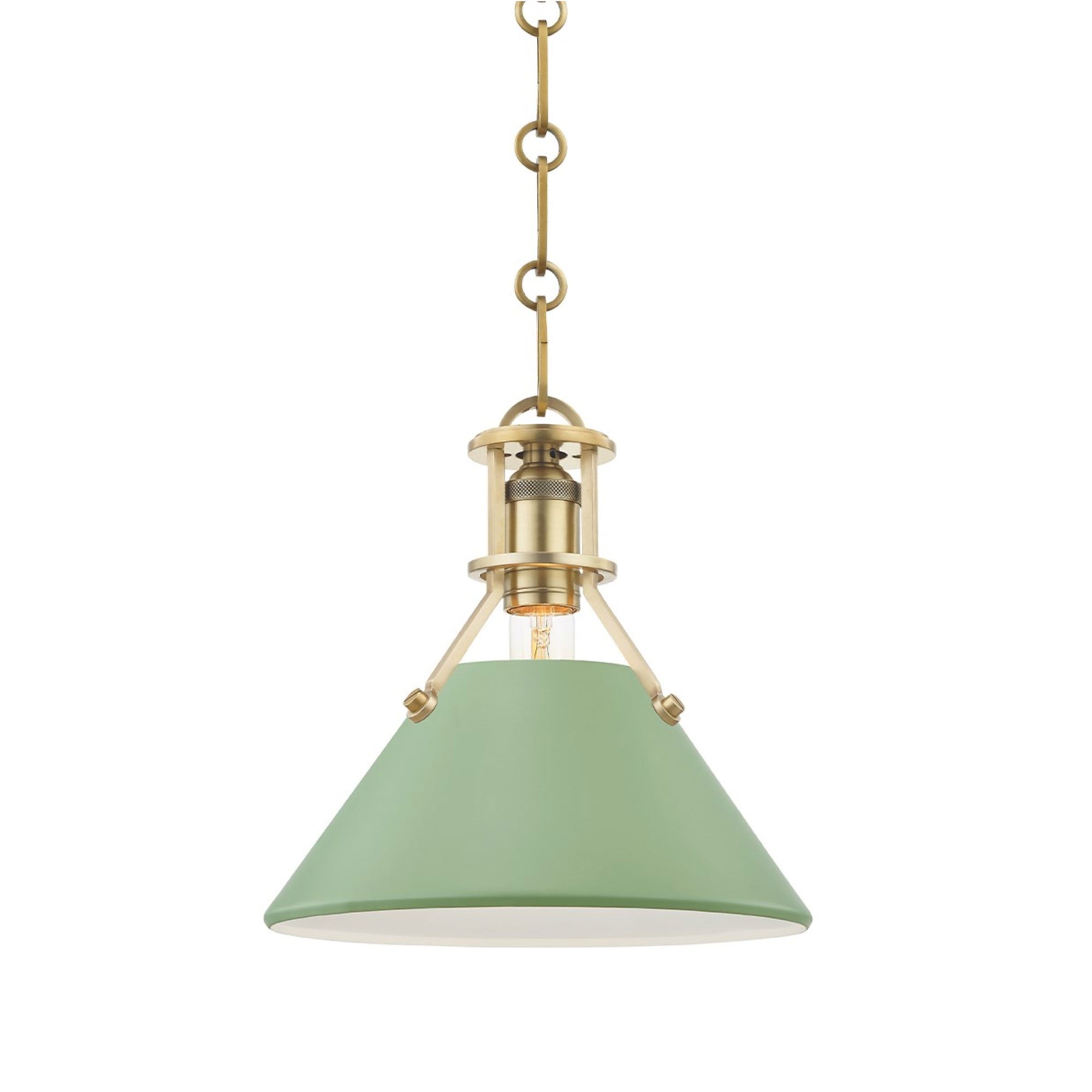 Painted No.2 Pendant in Mint