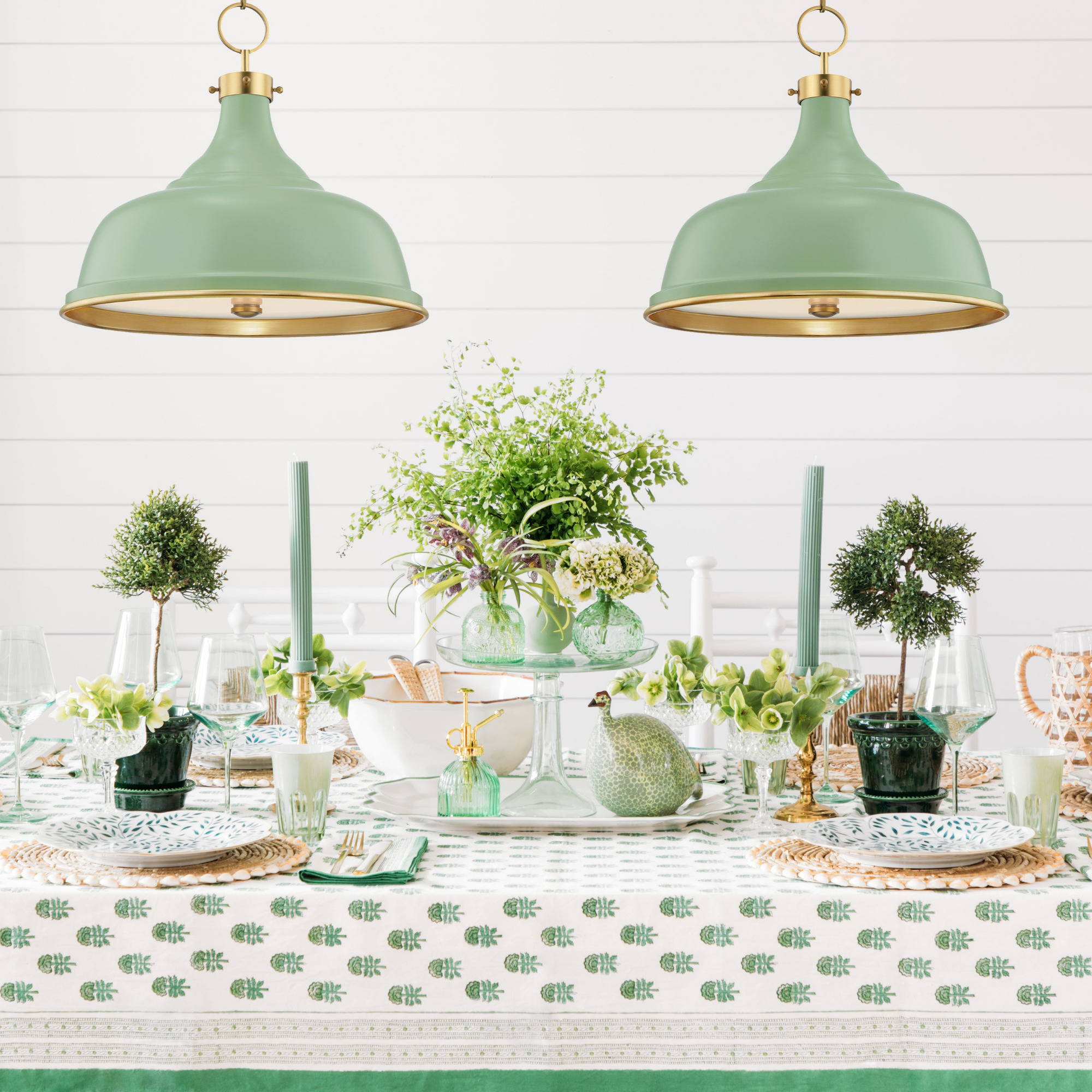 Painted No.1 Pendant in Mint