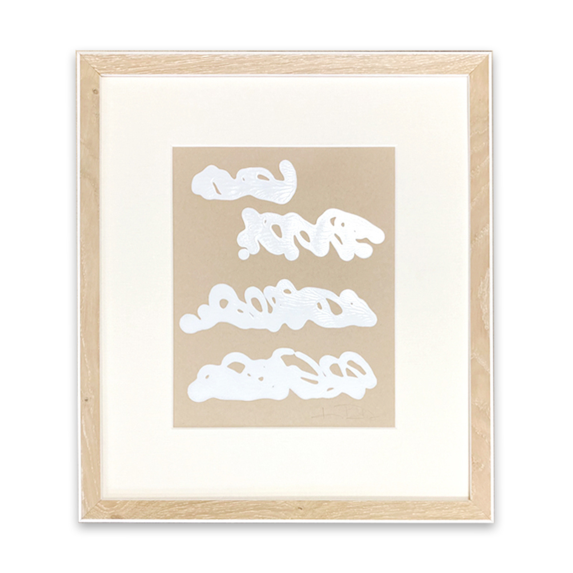 Poem in White on Tan by Kayce Hughes