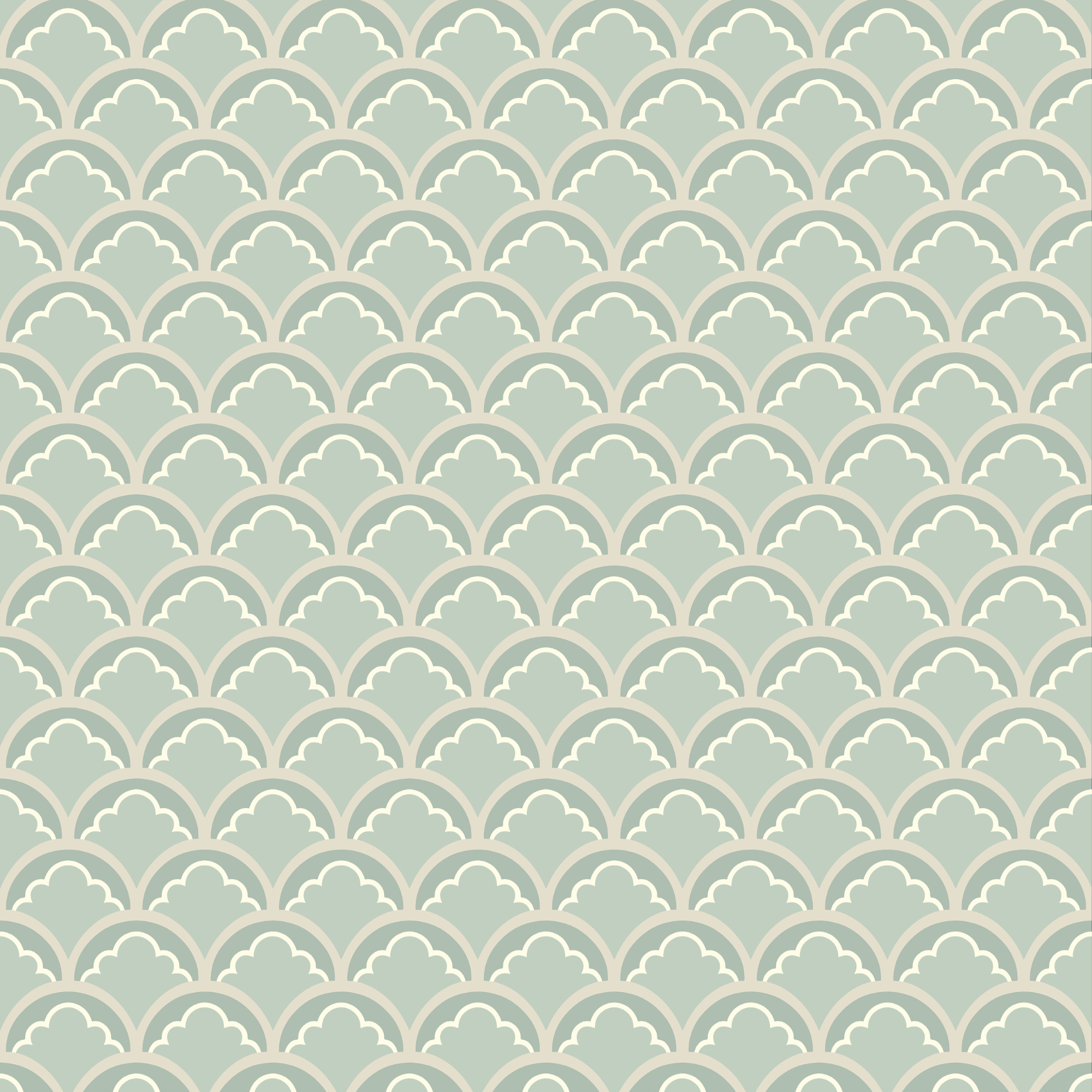 Mount Temple in Aqua Wallpaper