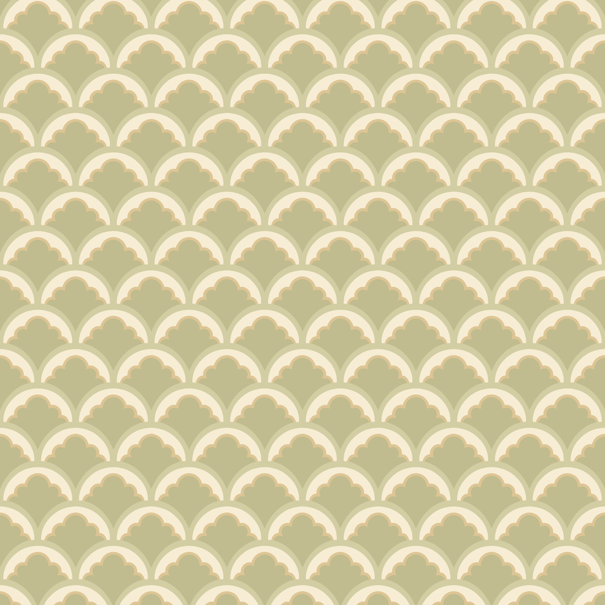 Mount Temple in Sage Wallpaper