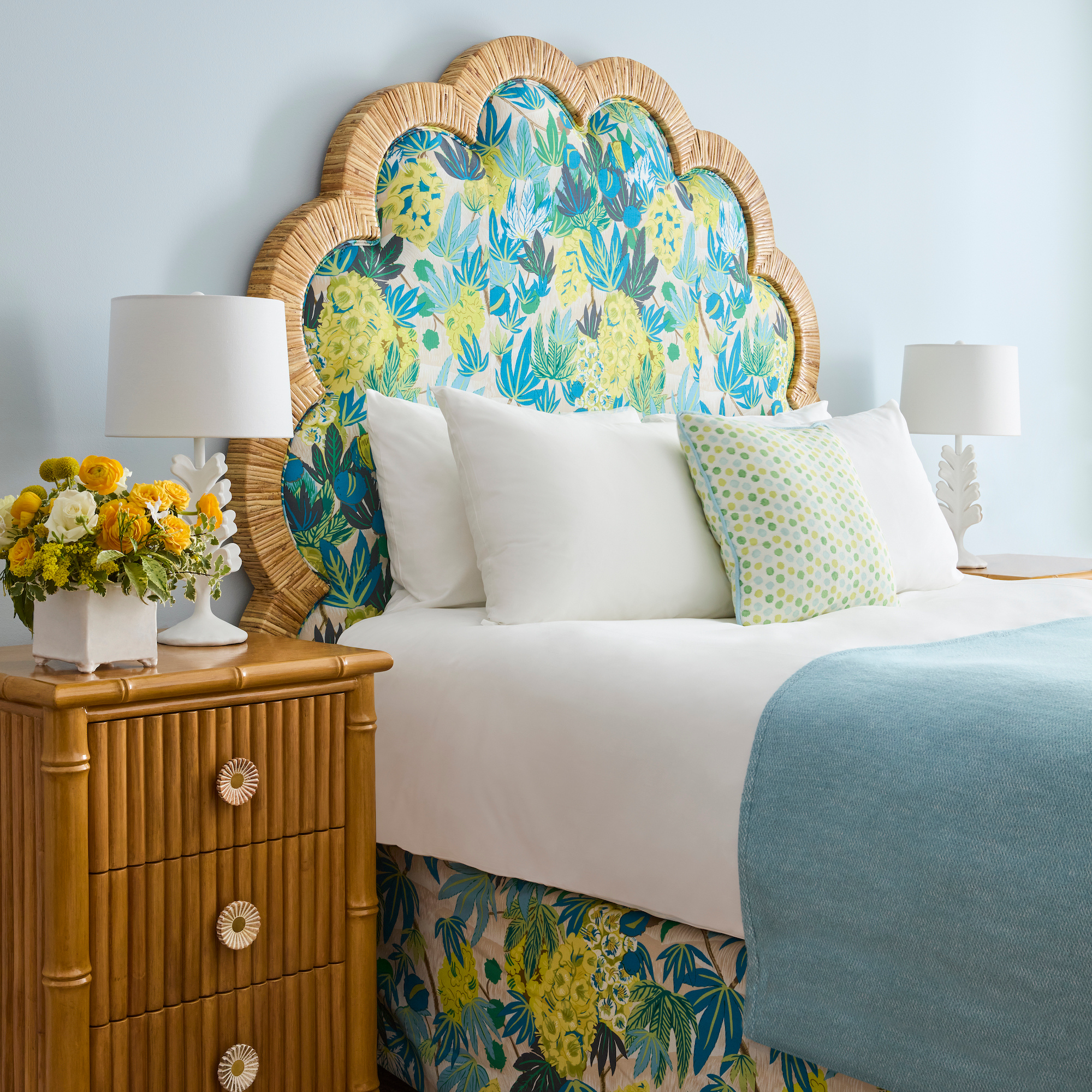 The Island Rattan Headboard - Queen