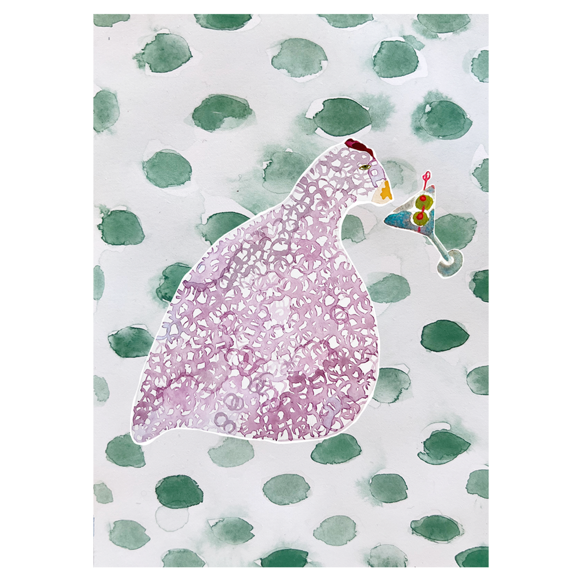 Cheeky Hen Print I by Tara Roma Gill