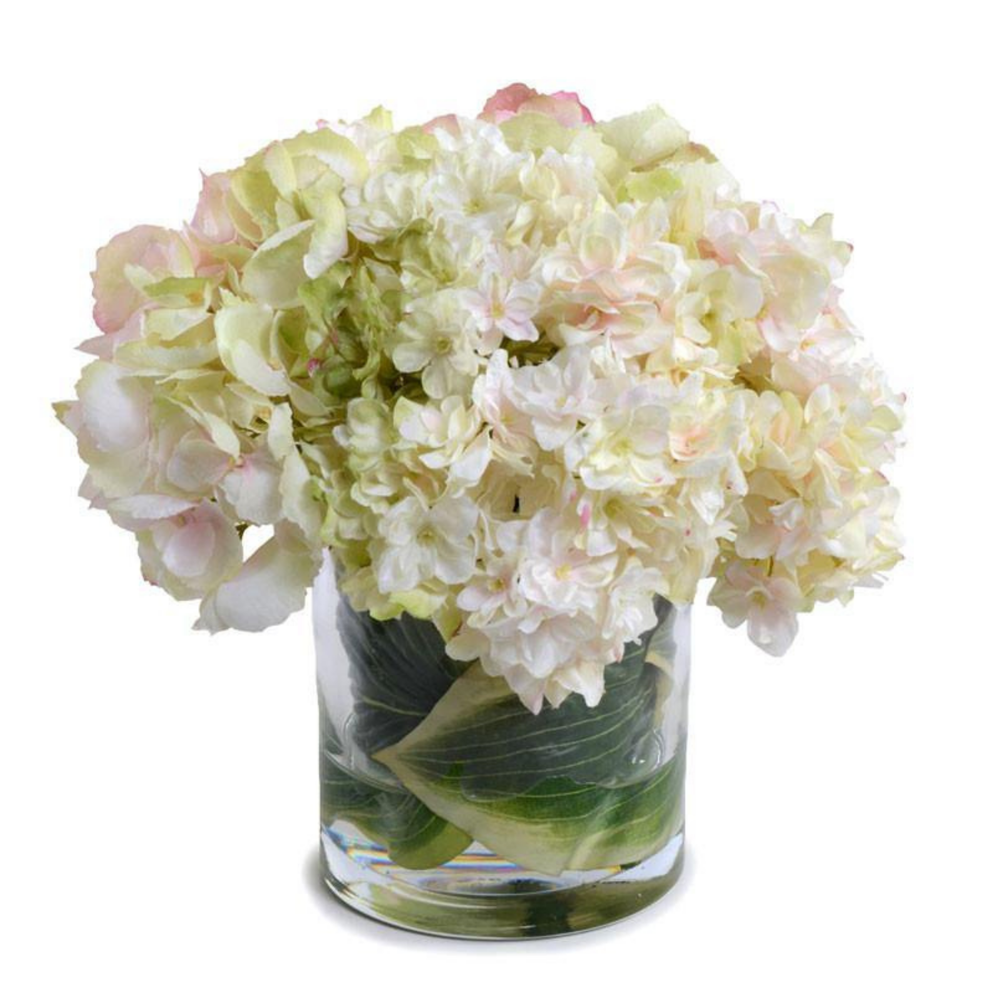 White and Pink Hydrangea Bouquet
