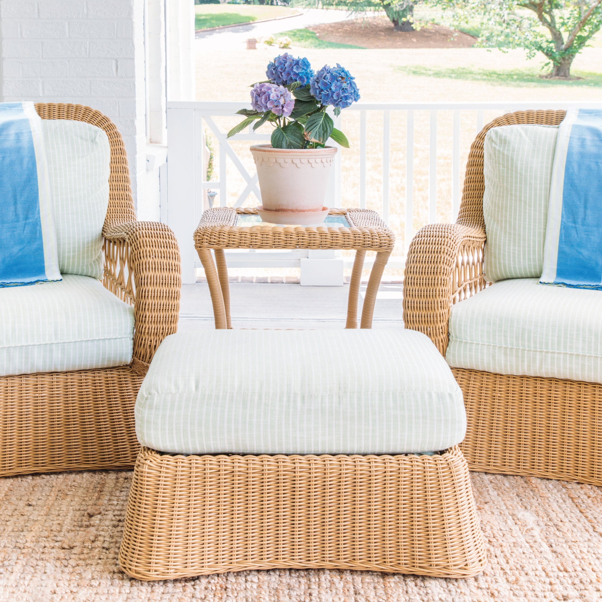 Claremont All-Weather Wicker Ottoman
